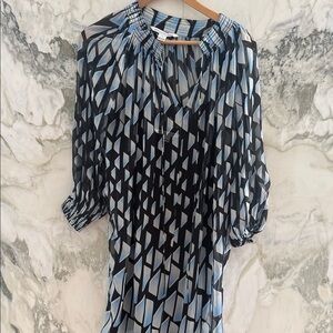 Diane von furstenberg Print Sheer mini dress